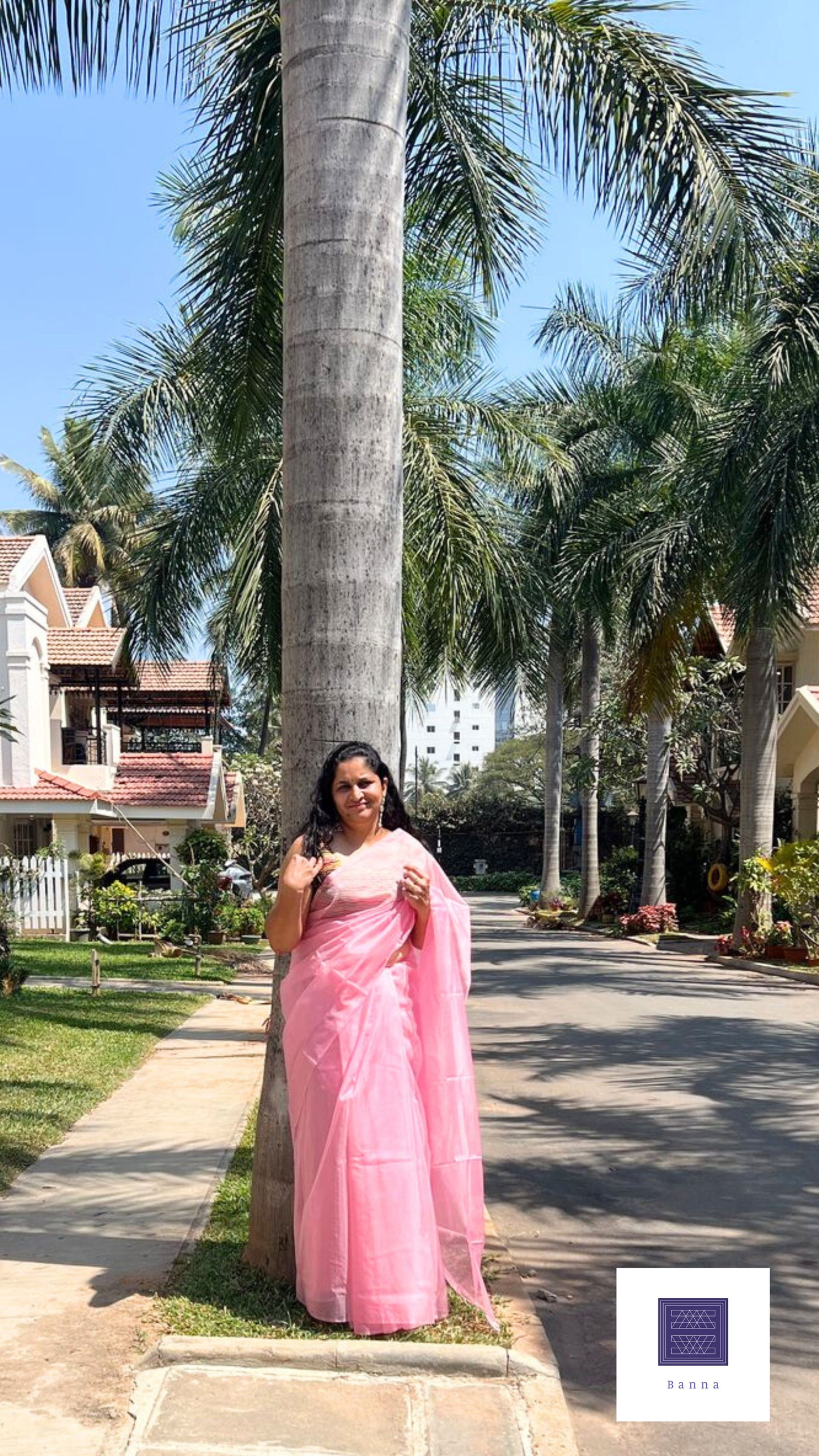 Baby Pink - Solid Organza Pastel Saree
