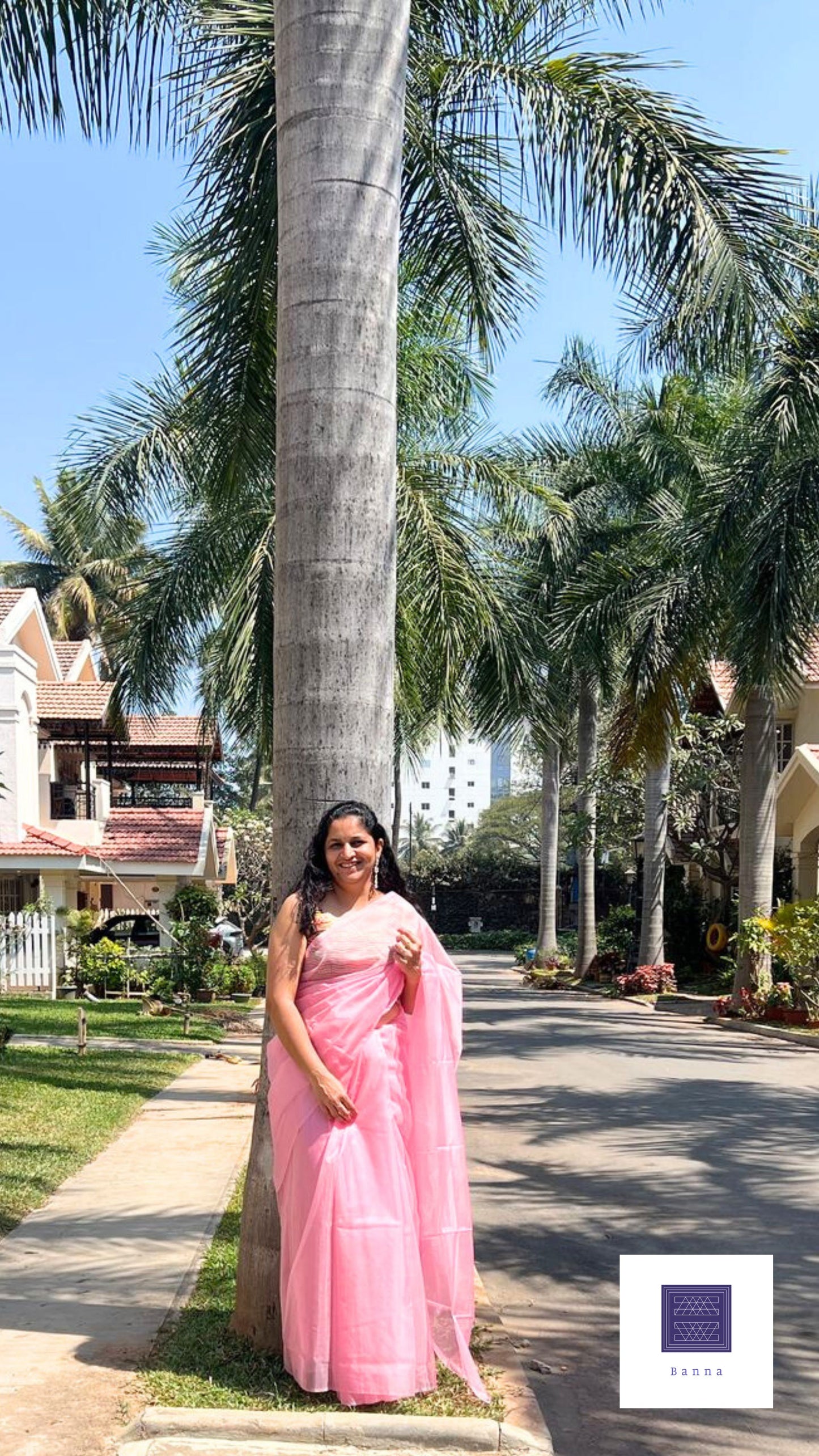 Baby Pink - Solid Organza Pastel Saree