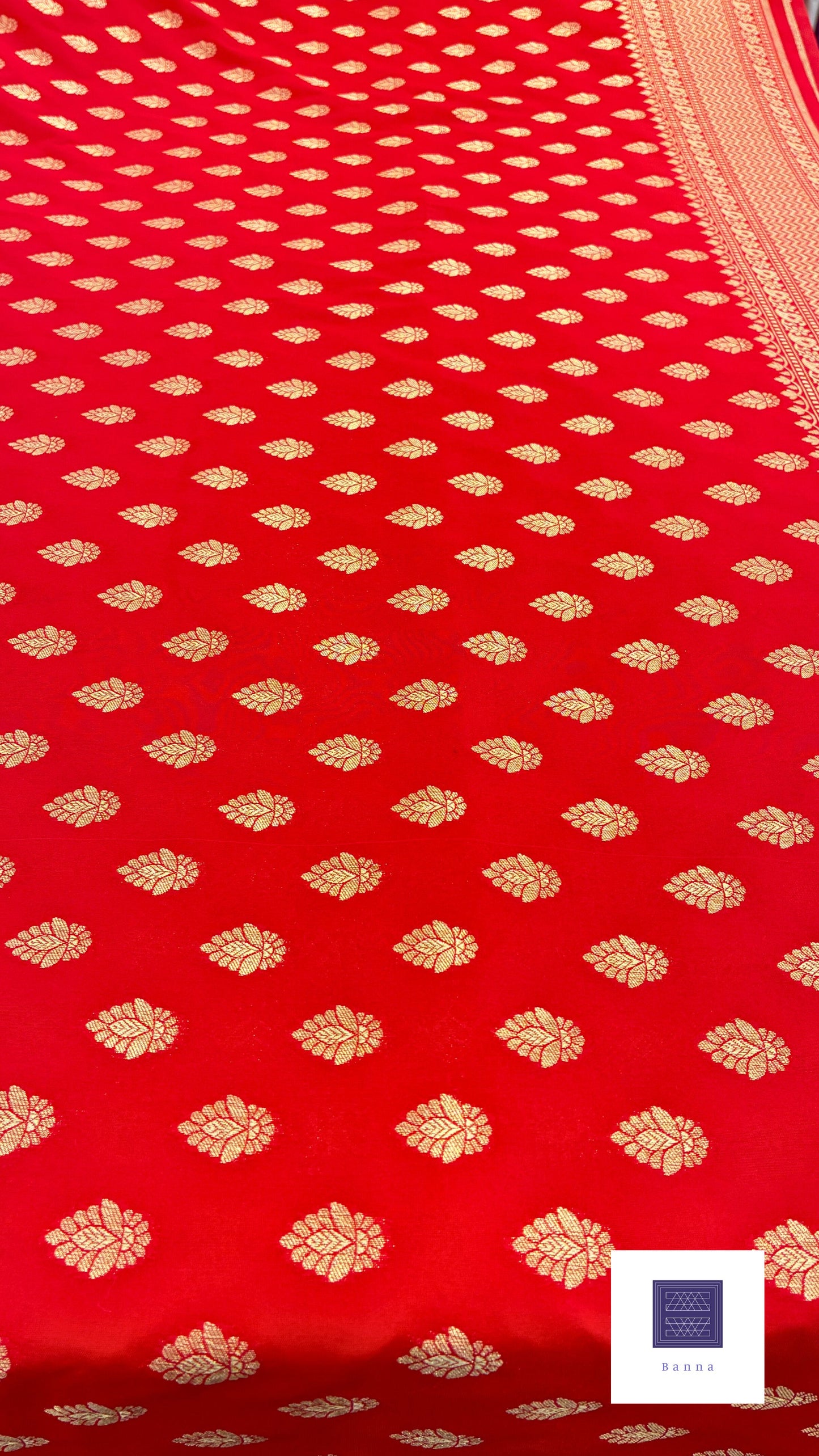 Handloom Classic Katan Silk saree - Bridal Red