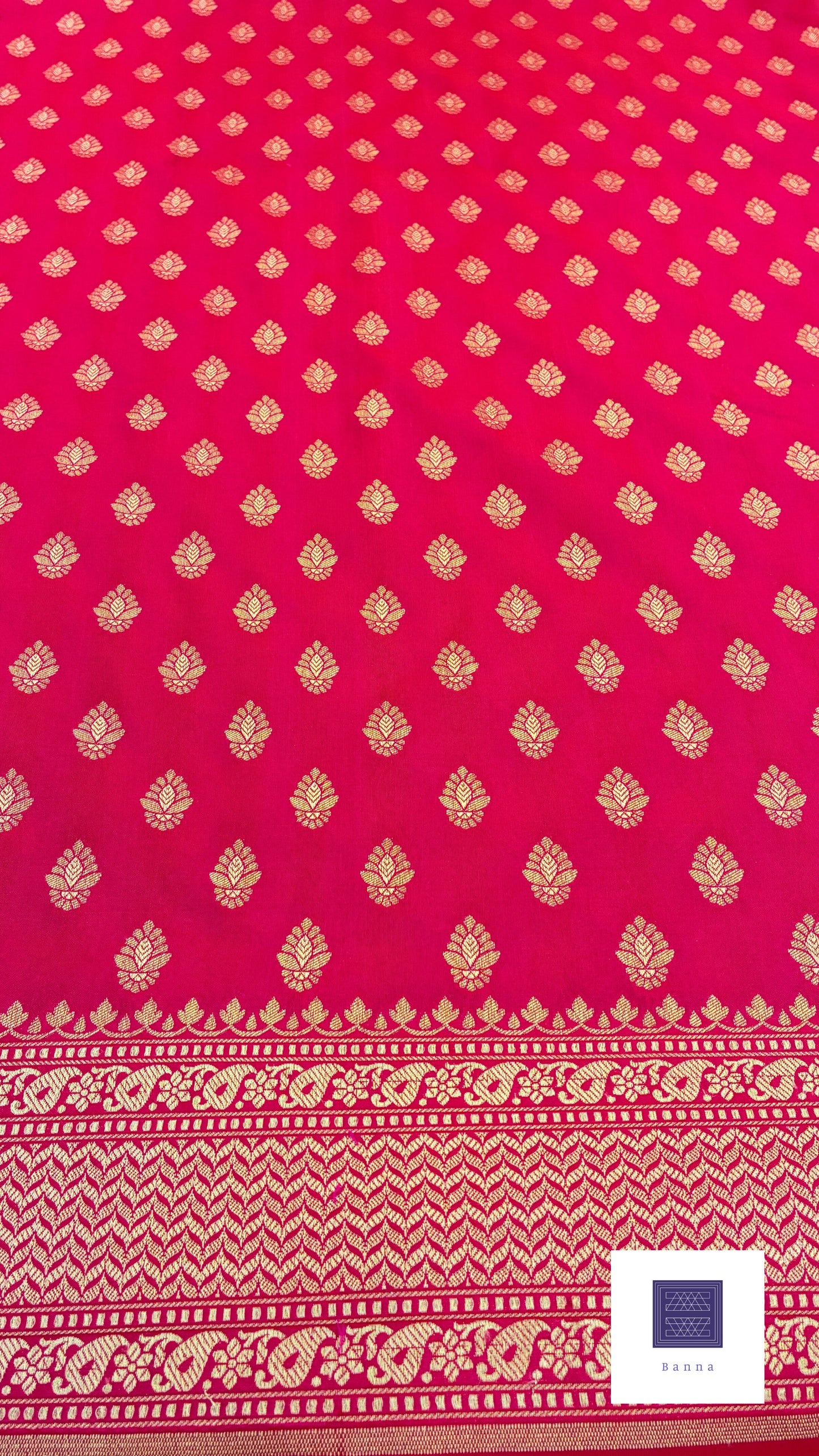 Handloom Classic Katan Silk saree - Bridal Hot Pink