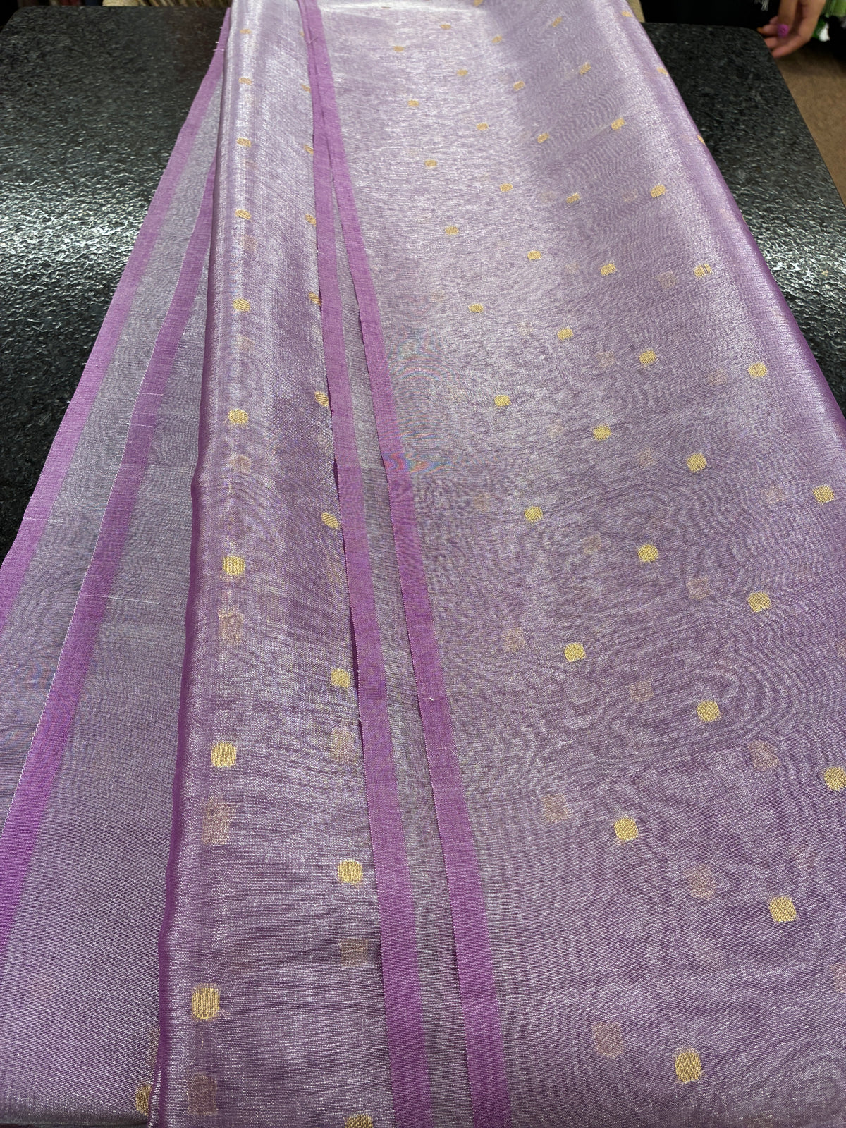 Banna Signature Simple Tissue Saree - Lavender