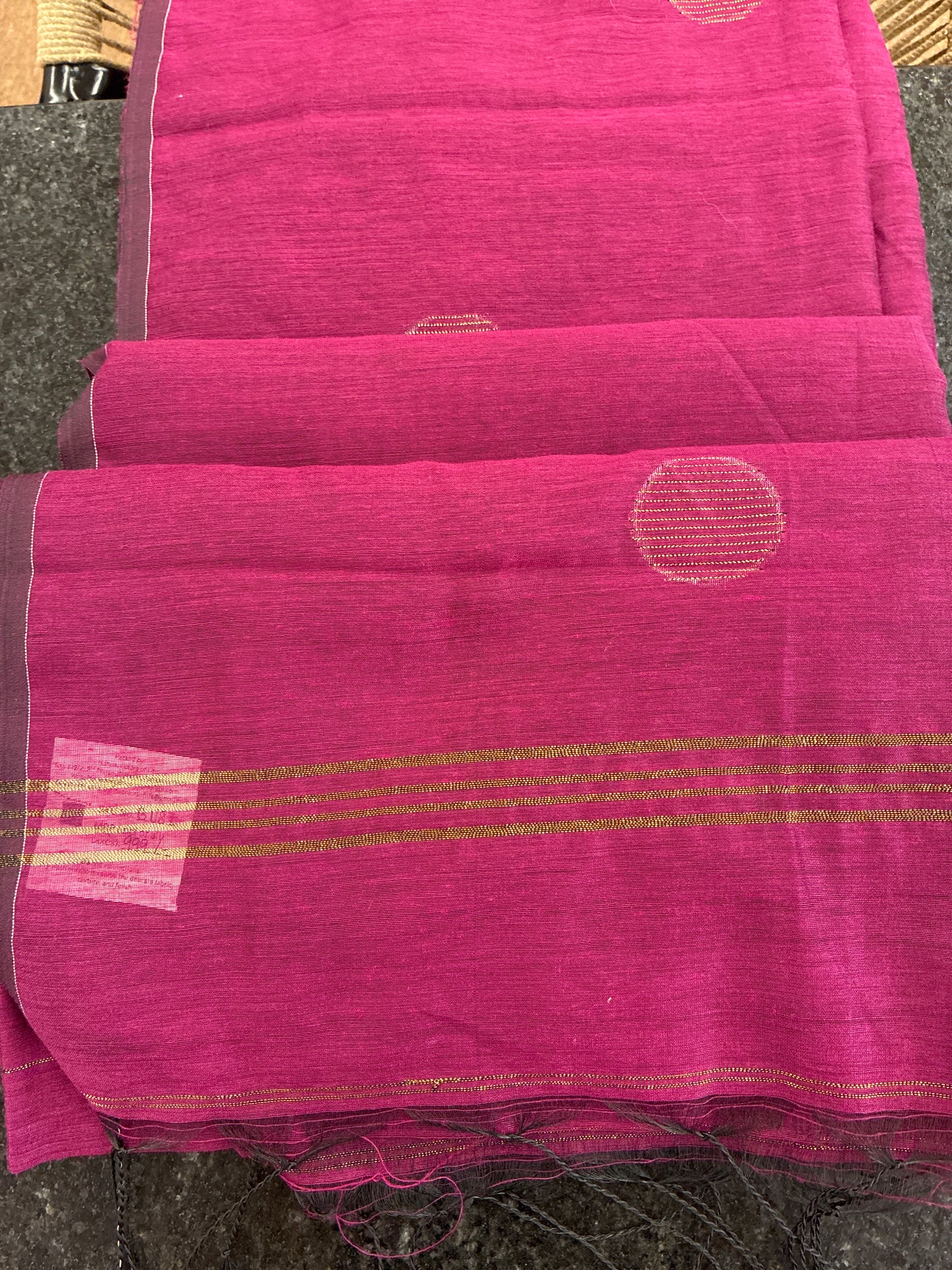 Cotton saree - Grape Color
