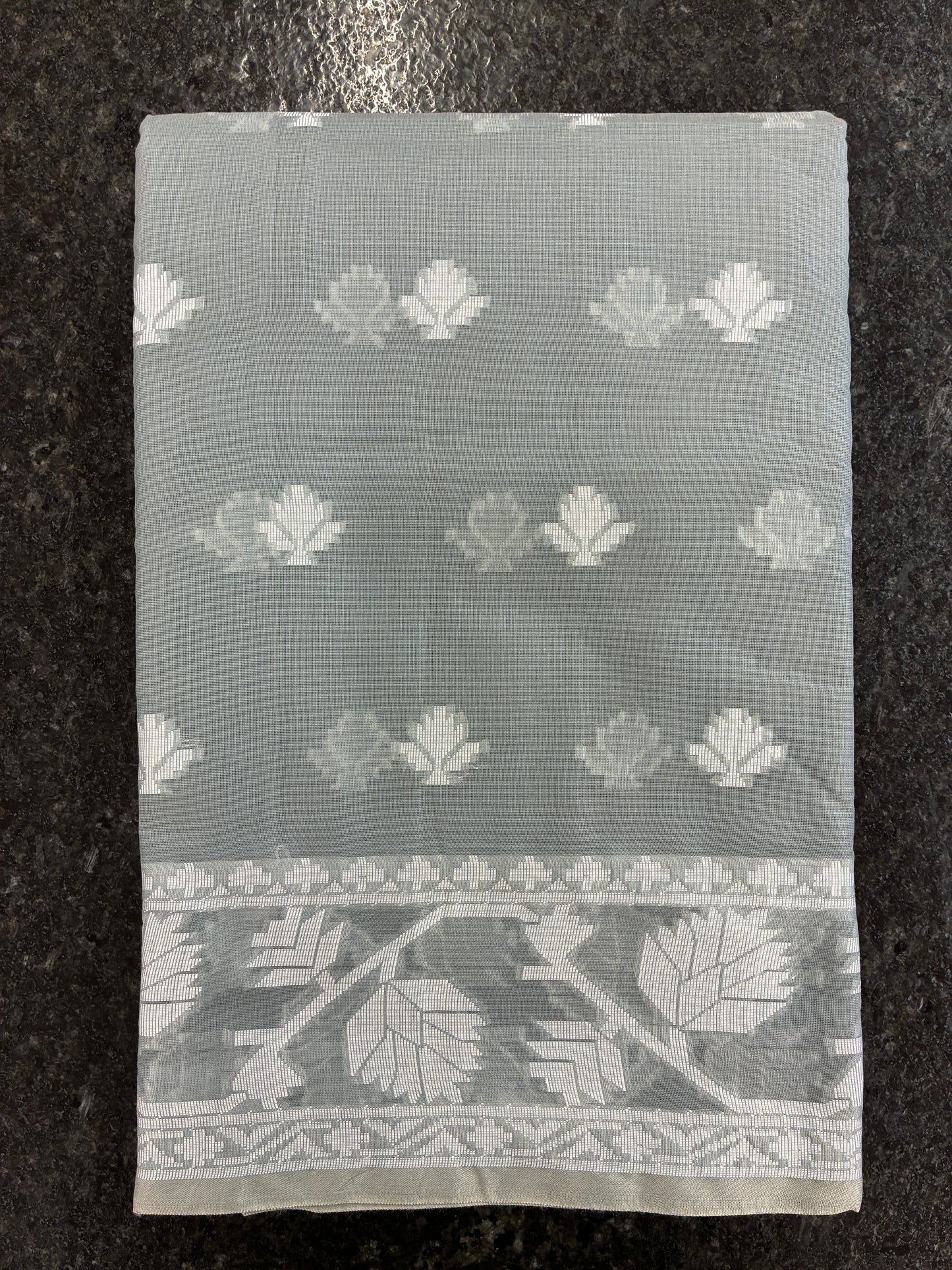 Jamdhani Cotton Saree - Grey