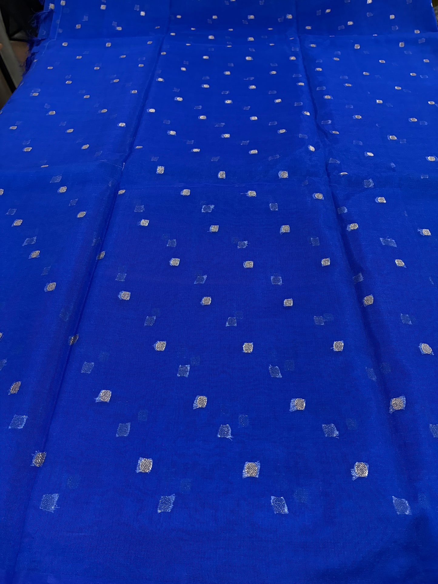 So elegant simple organza saree - Royal Blue