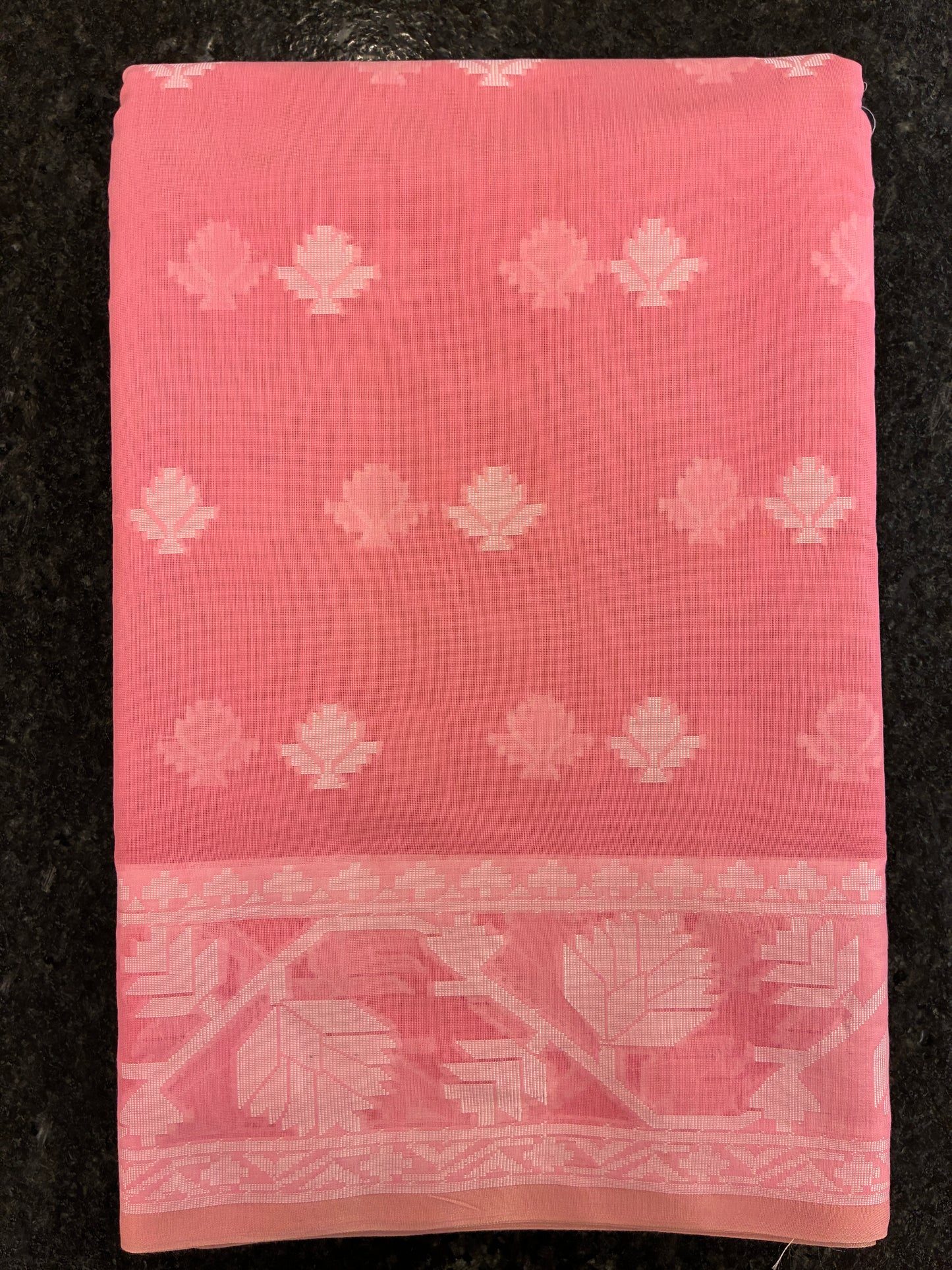 Jamdhani Cotton Saree - Pink
