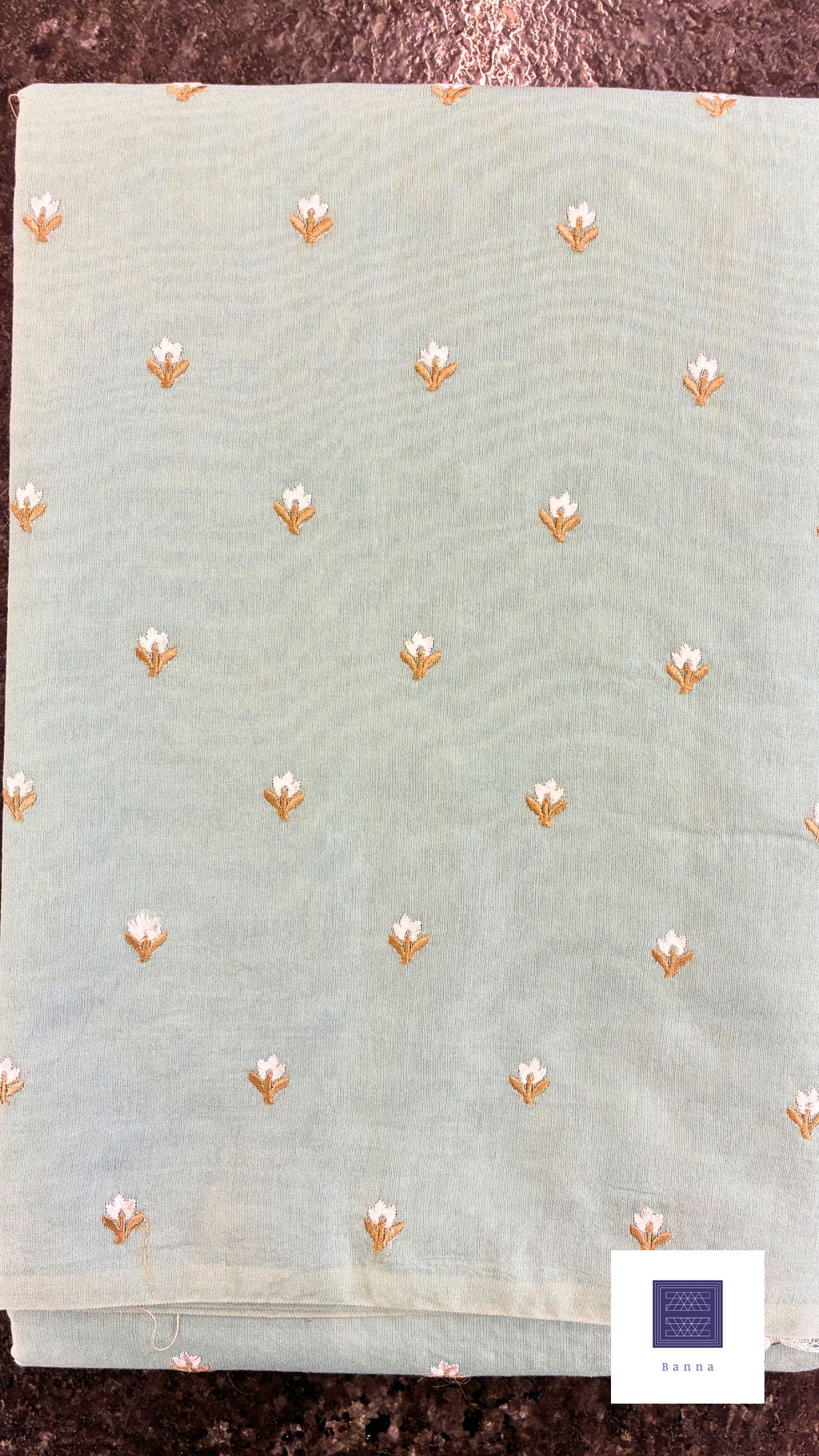 Banna's signature pure cotton saree - Blue
