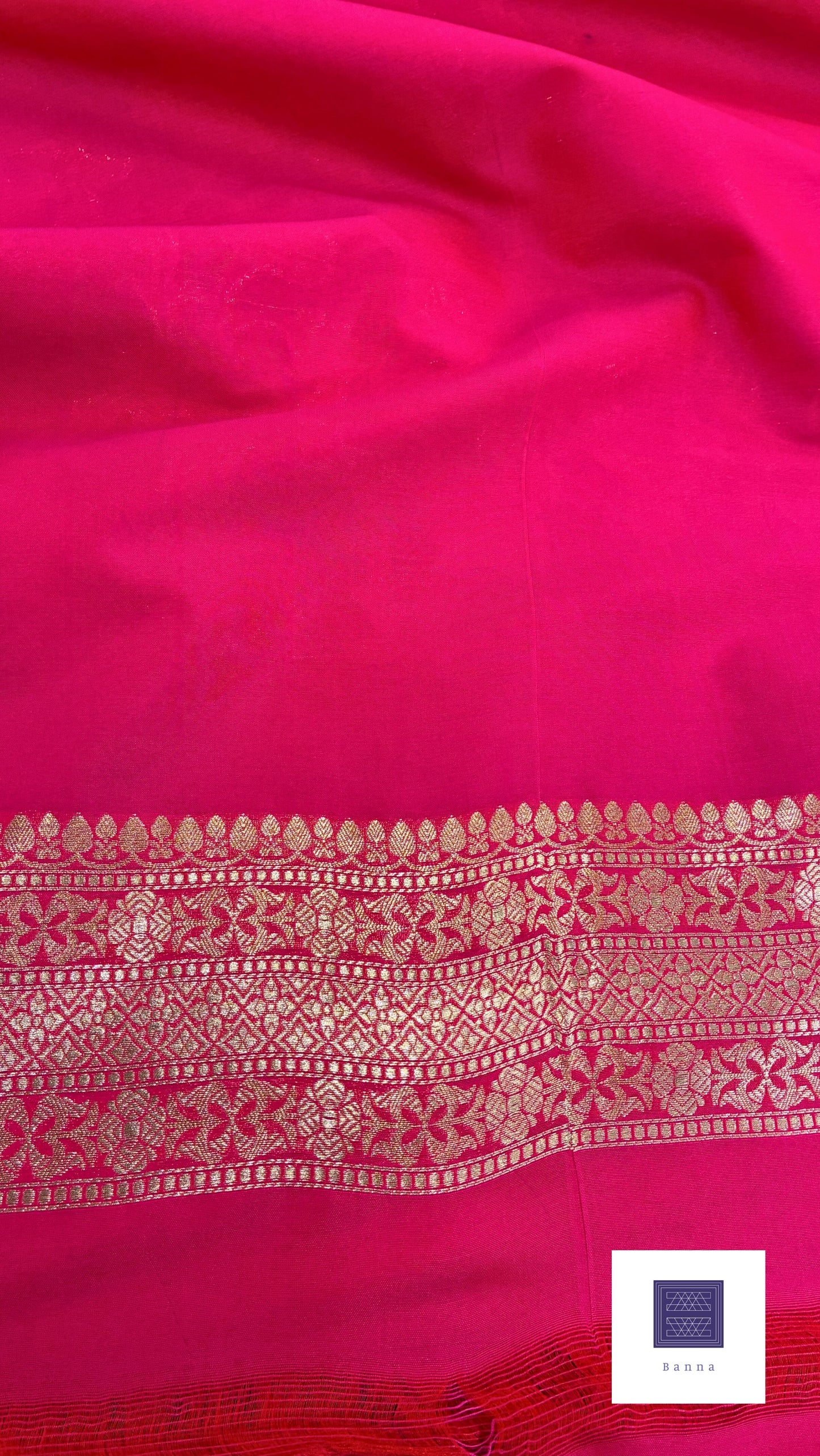 Banaras Katan Saree - Hot Pink