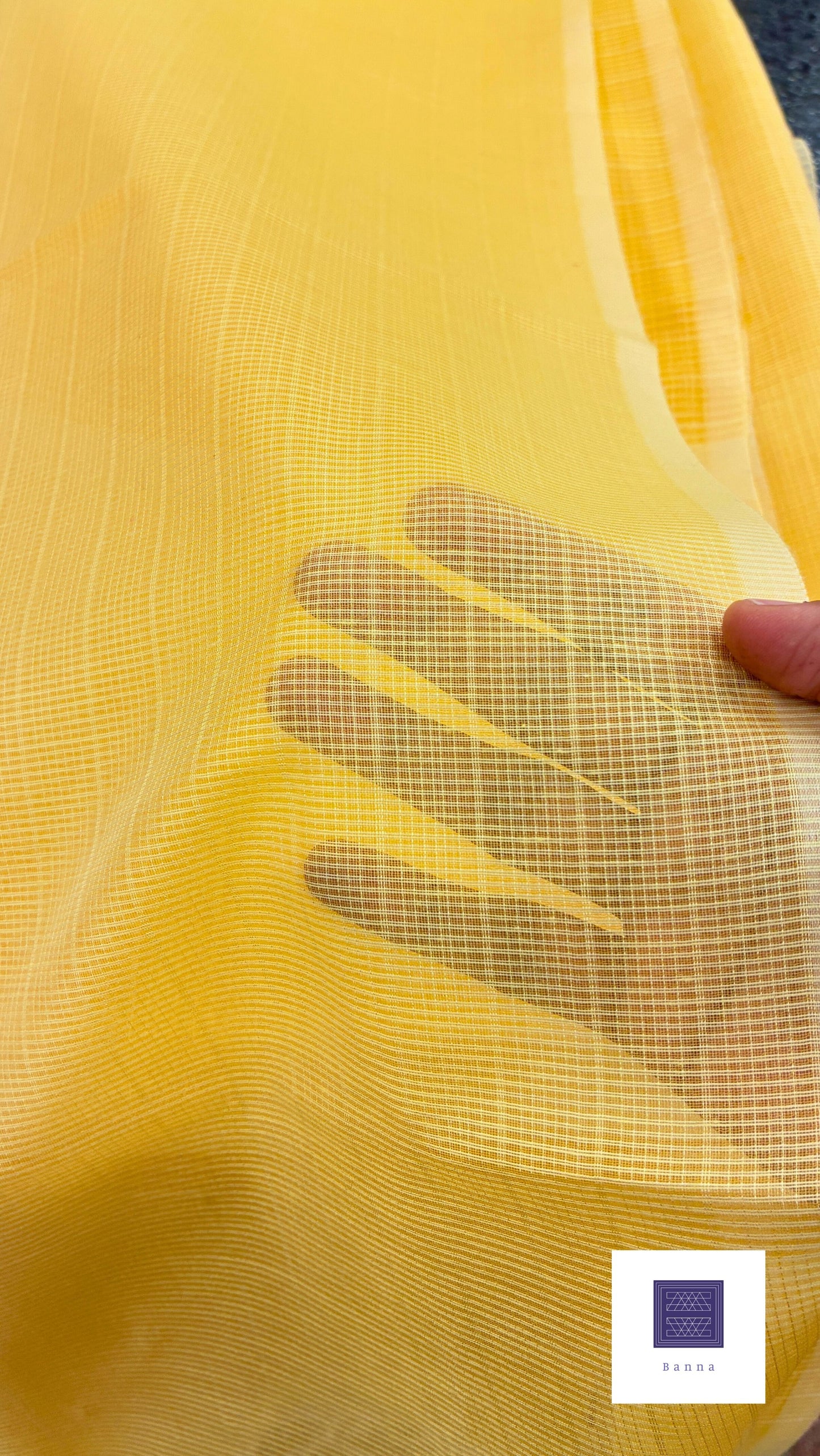 Solid Kota tissue - Mango yellow