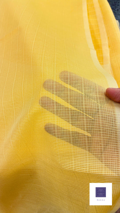 Solid Kota tissue - Mango yellow