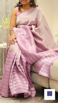 Soft Solid Tissue Silk Saree - Pastel Purple