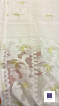 Jamdhani Cotton Saree - White