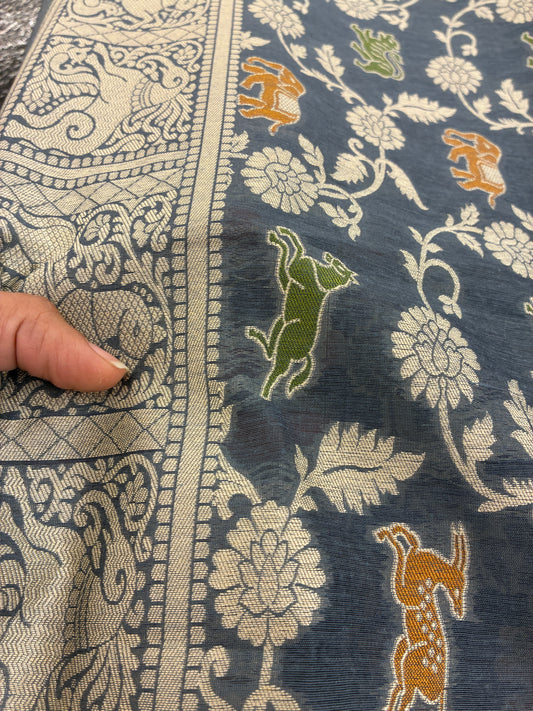 Banarasi Cotton - Grey