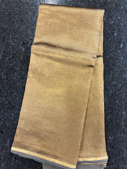 Pure Tissue Silk saree - Black and Gold