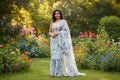 Work love, everyday saree in all new floral prints - Pastel Blue