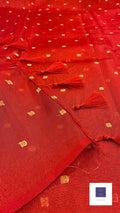 Banna Signature Simple Tissue Saree - Red