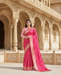 Handloom Classic Katan Silk saree - Bridal Pink