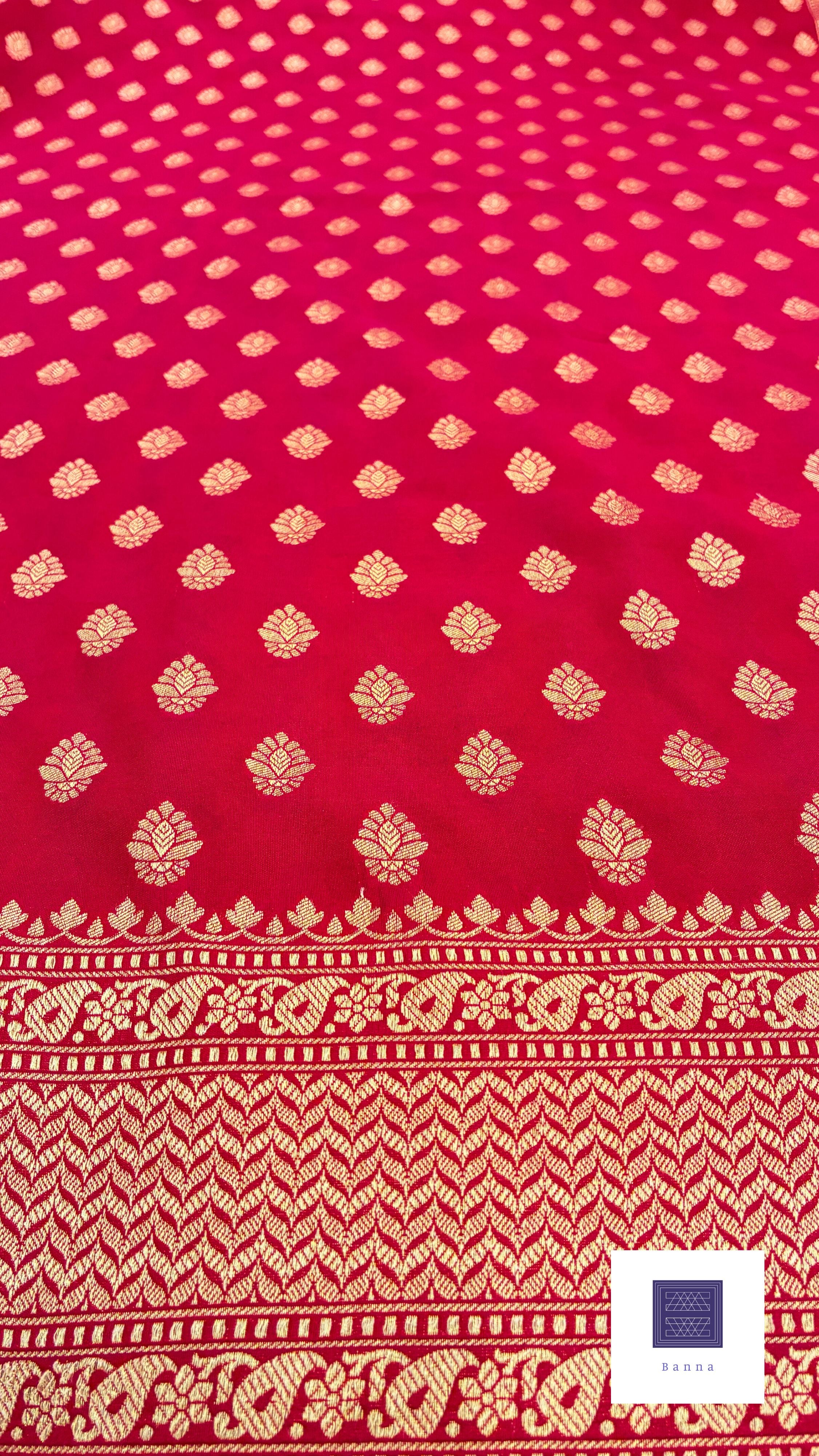 Handloom Classic Katan Silk saree - Bridal Pink