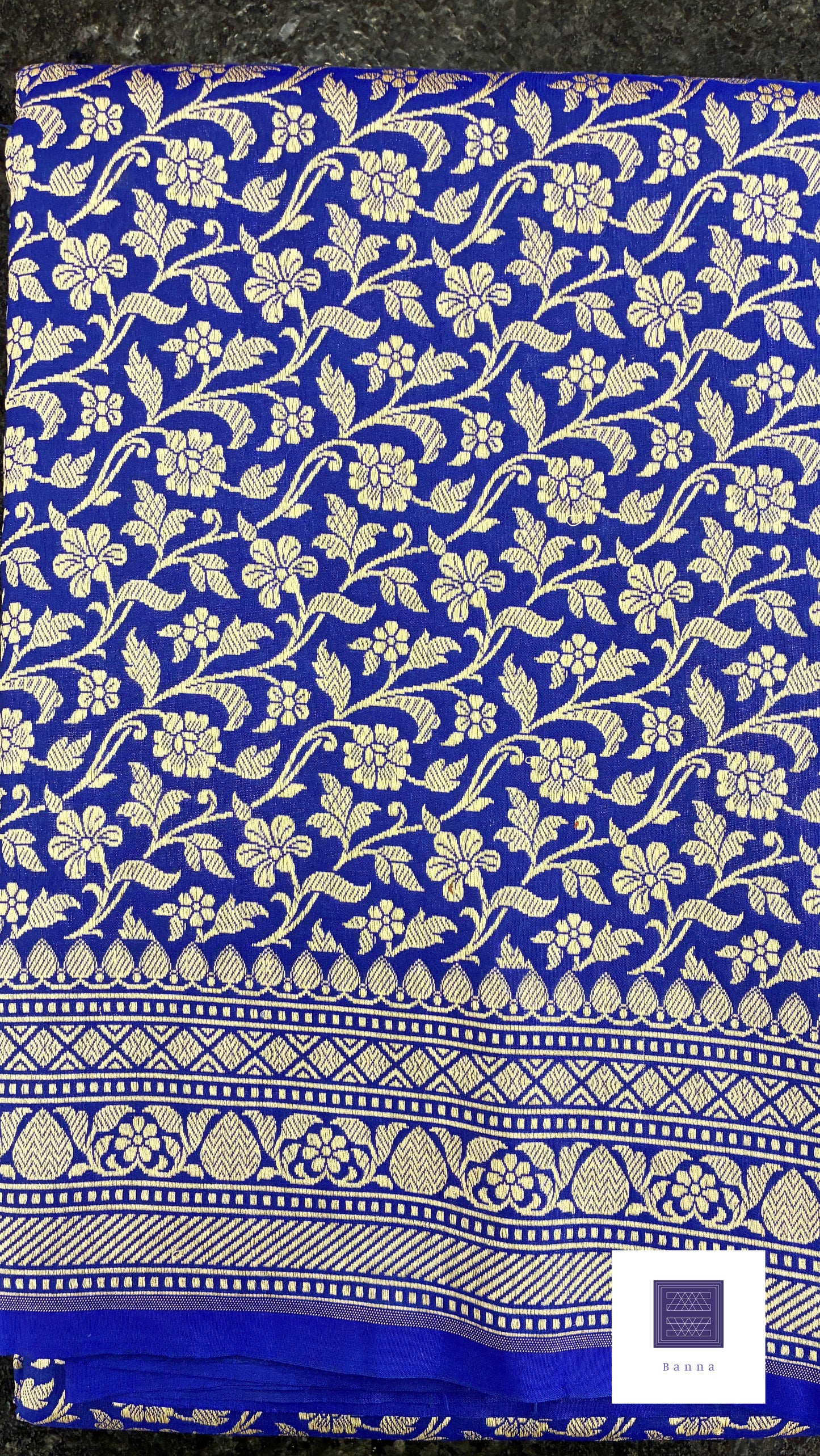 Handloom Katan Silk saree - Royal Blue