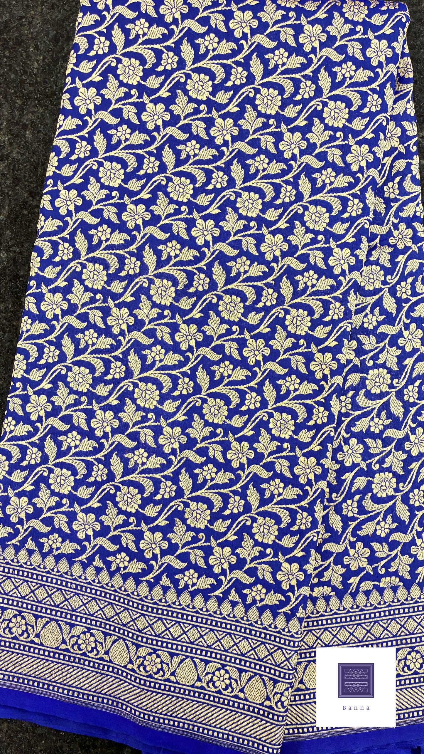 Handloom Katan Silk saree - Royal Blue