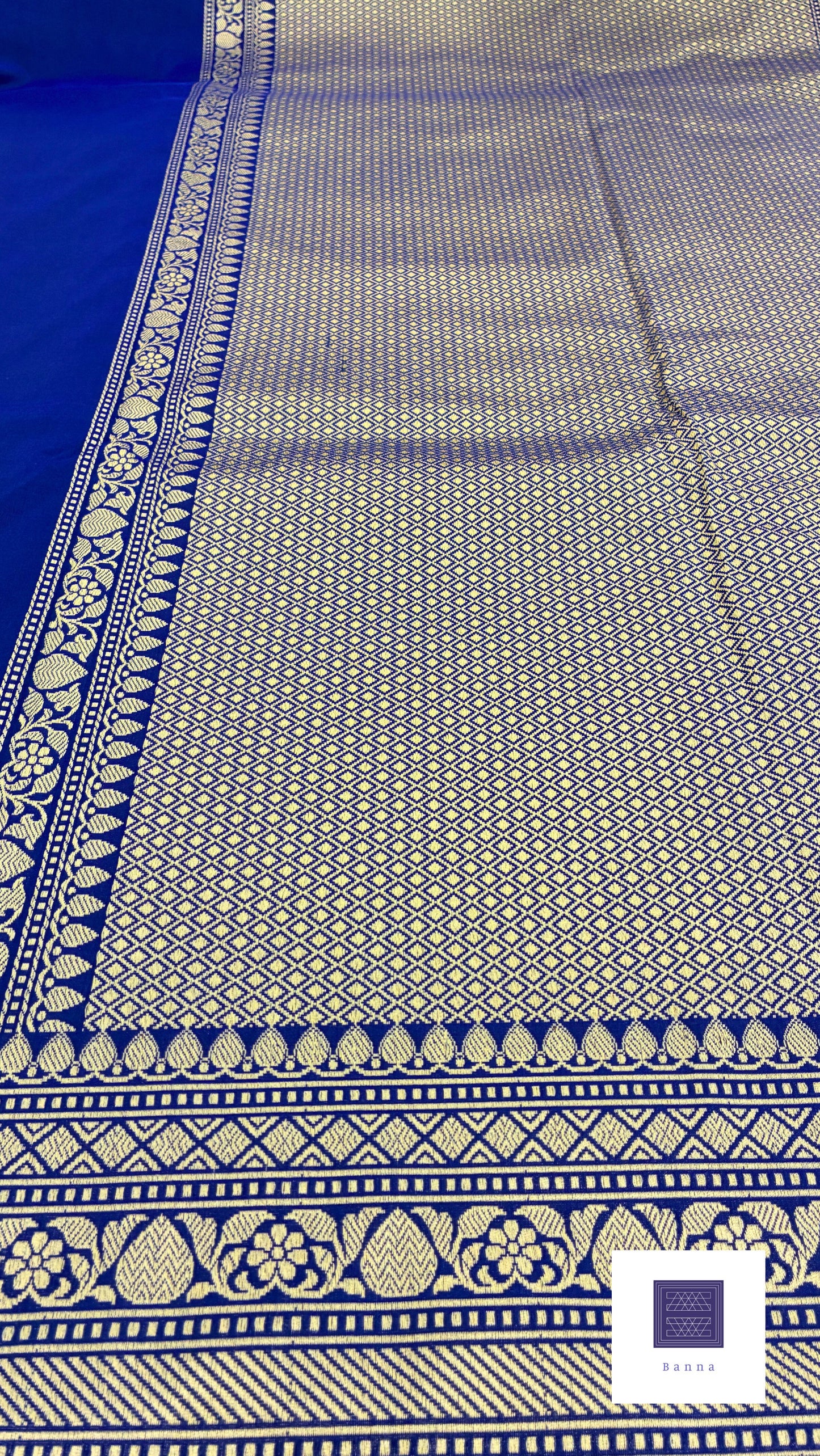 Handloom Katan Silk saree - Royal Blue