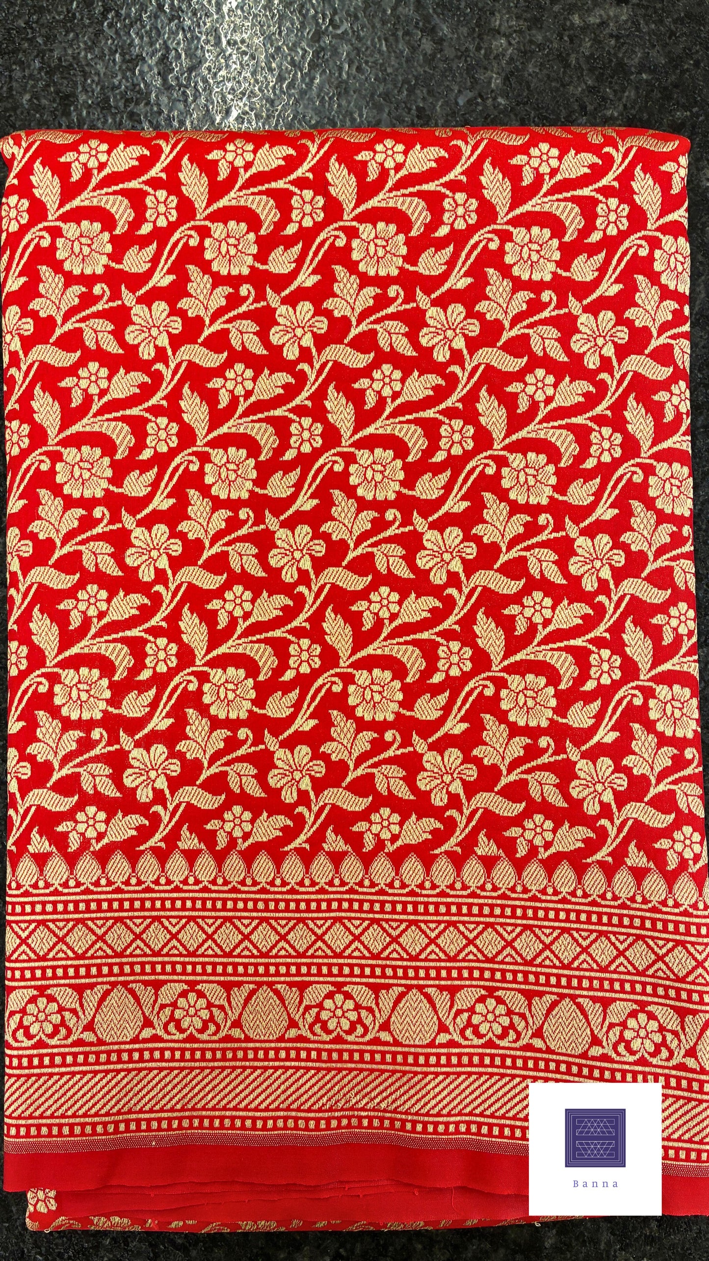 Handloom Katan Silk saree - Bridal Red