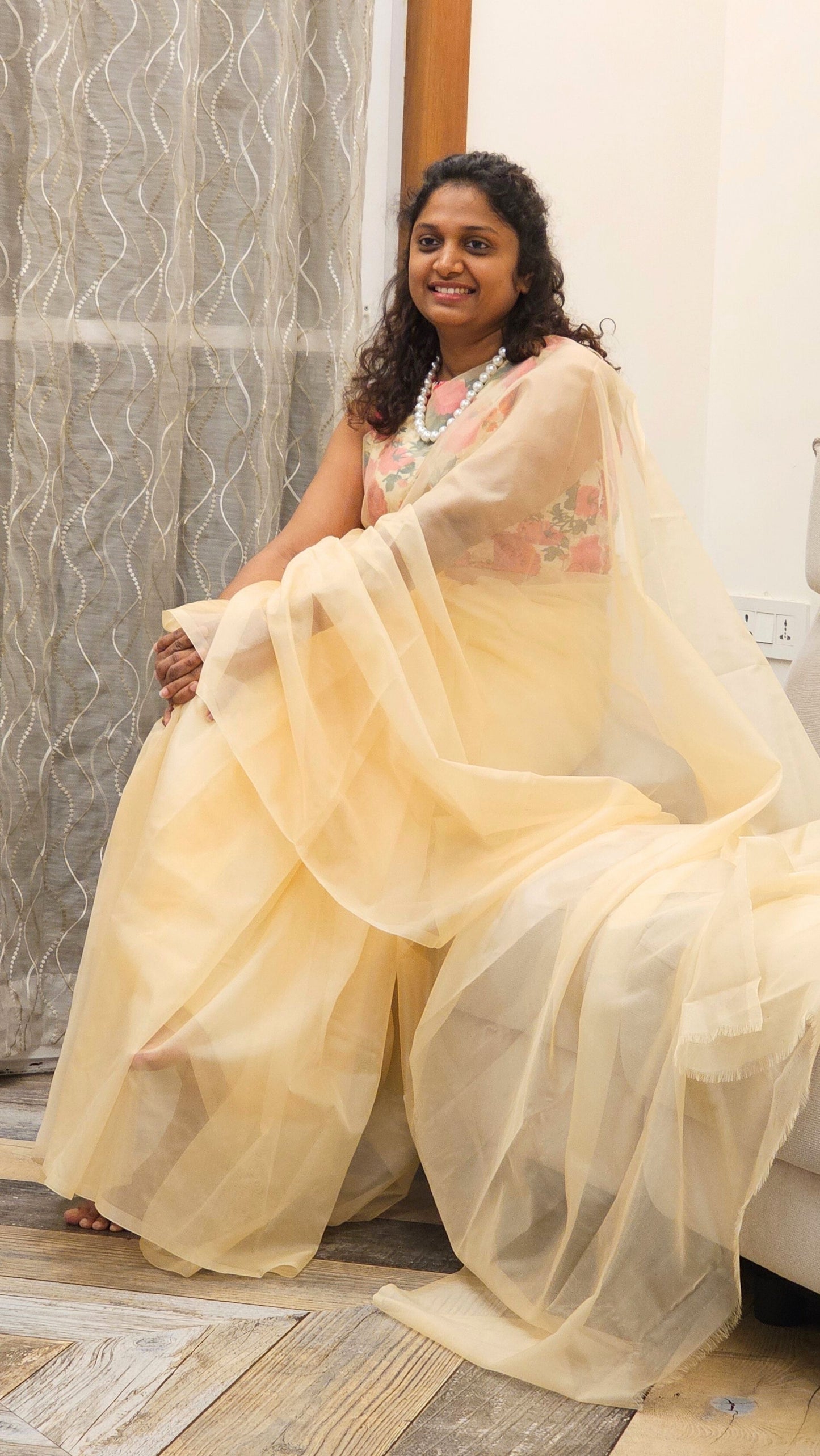 Moon Mist - Organza saree