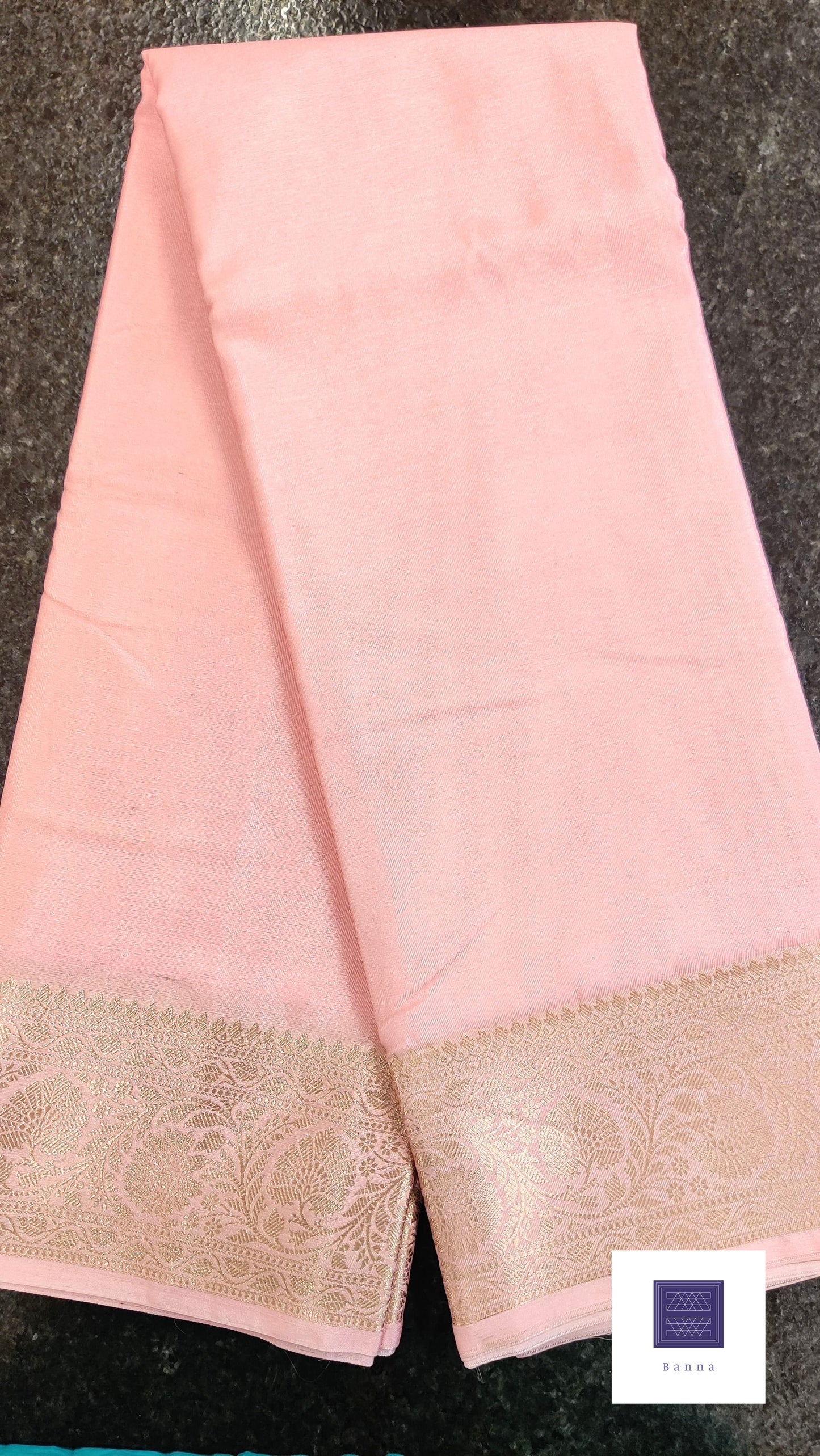 Chiffon Silk Solid Baby Pink Saree