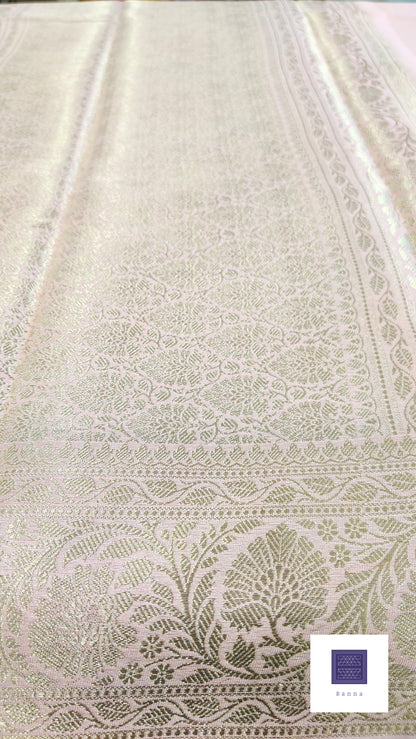 Chiffon Silk Solid Baby Pink Saree