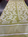 Jamdhani Cotton Saree - Green