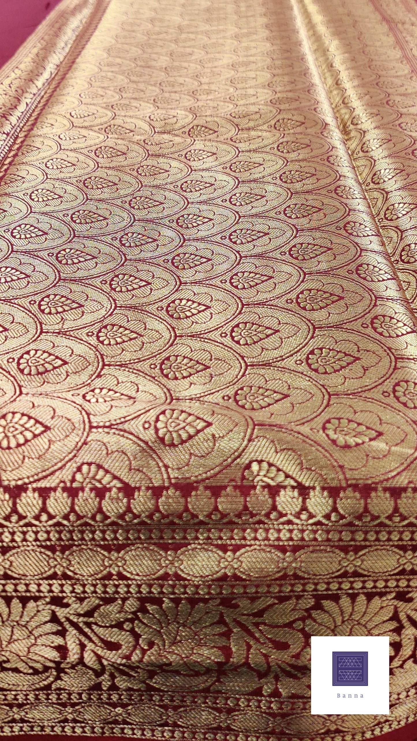 Silver and Gold Classic Buttis in Banarasi saree - Wine Purple