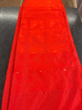 Jamdhani Cotton Saree - Red