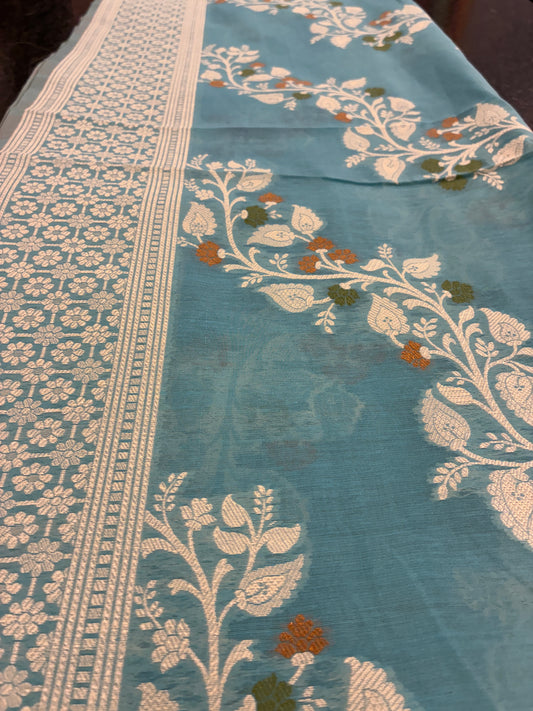Banarasi Cotton - Light Blue