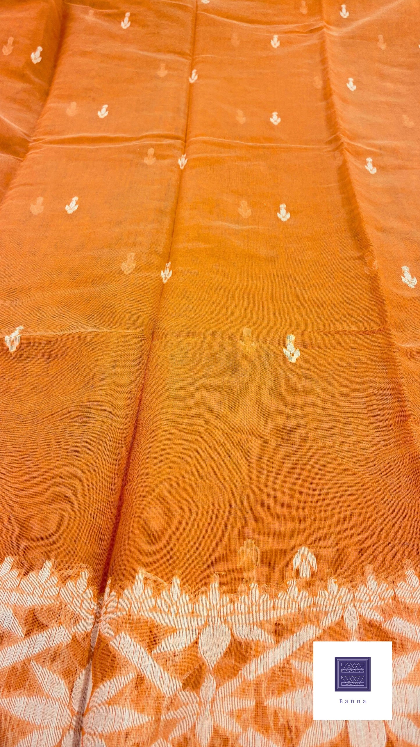 Jamdhani Cotton Saree - Peach