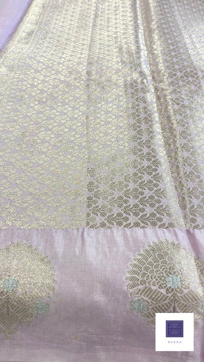 Raw Mango Semi silk saree - Lilac