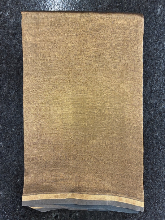 Pure Tissue Silk saree - Black and Gold