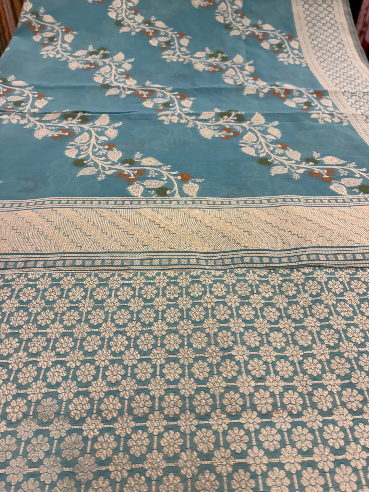 Banarasi Cotton - Light Blue