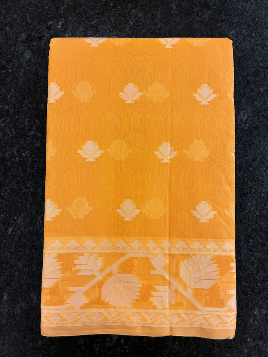 Jamdhani Cotton Saree - yellow