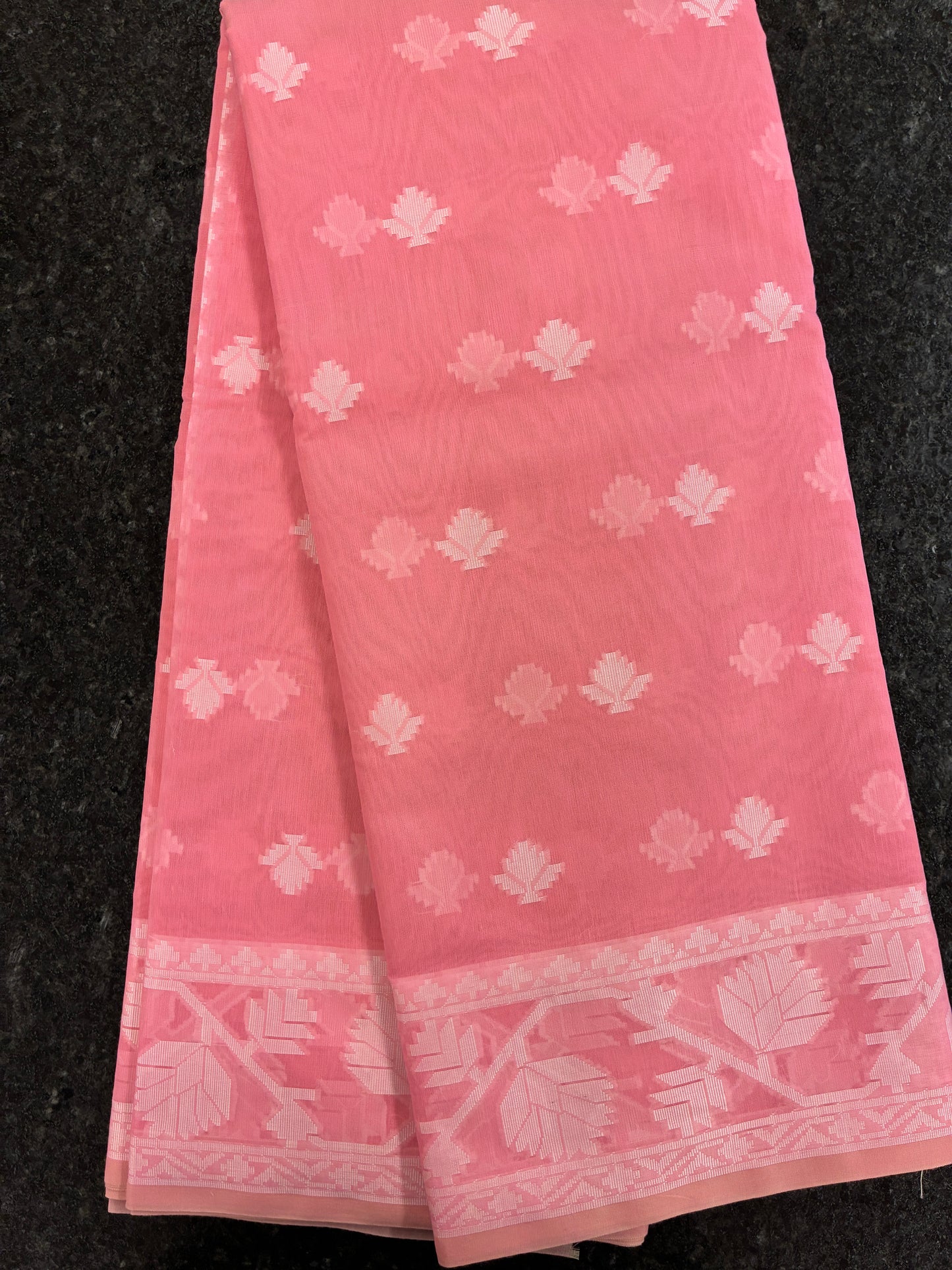 Jamdhani Cotton Saree - Pink