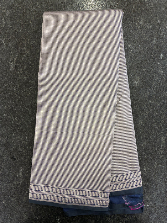 Handloom Rich Katan Silk saree - Navy Blue