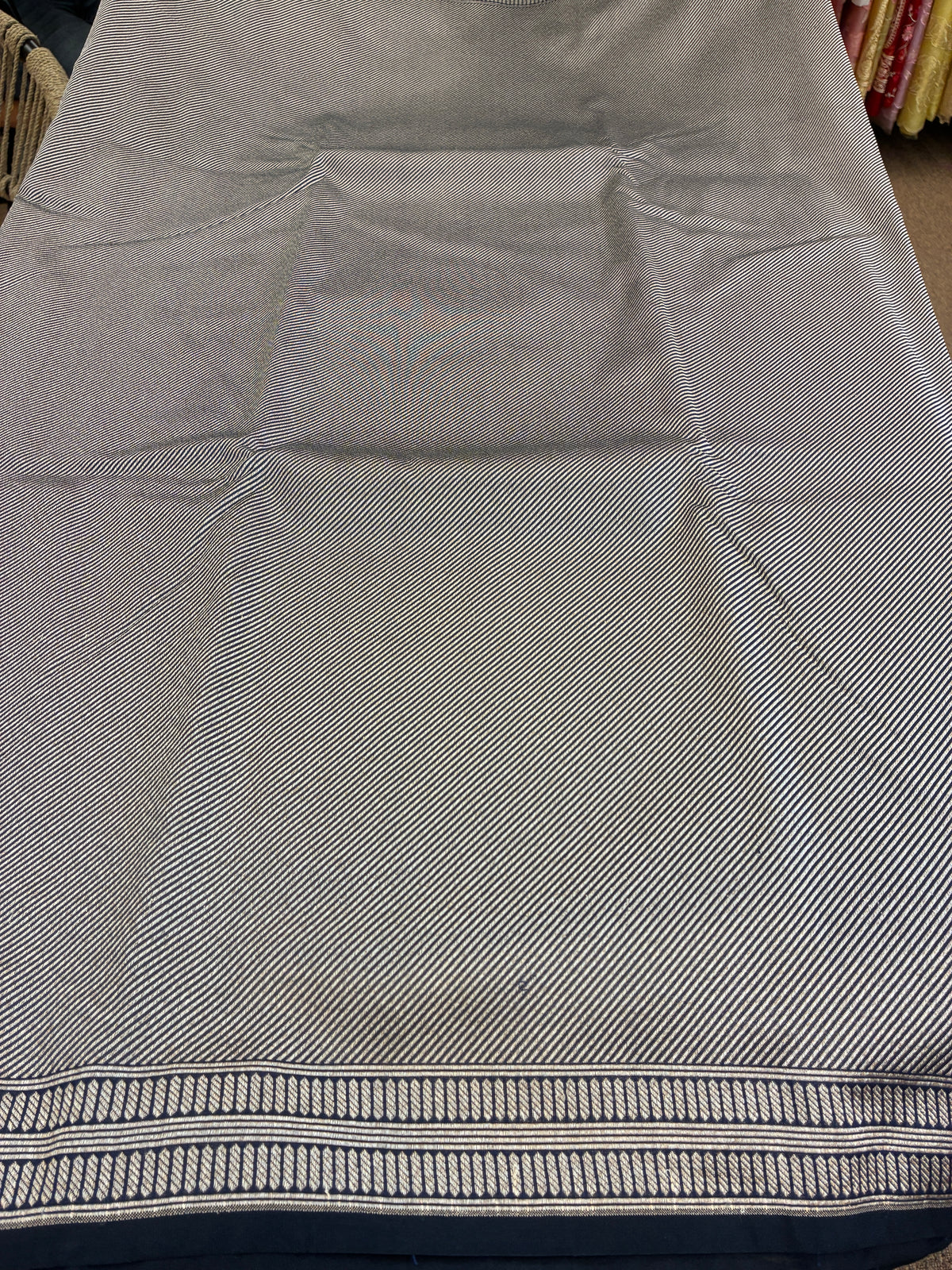 Handloom Rich Katan Silk saree - Navy Blue