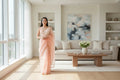 Organza Saree with Lace embellishment - Peach