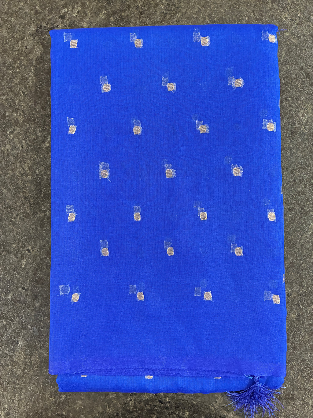 So elegant simple organza saree - Royal Blue