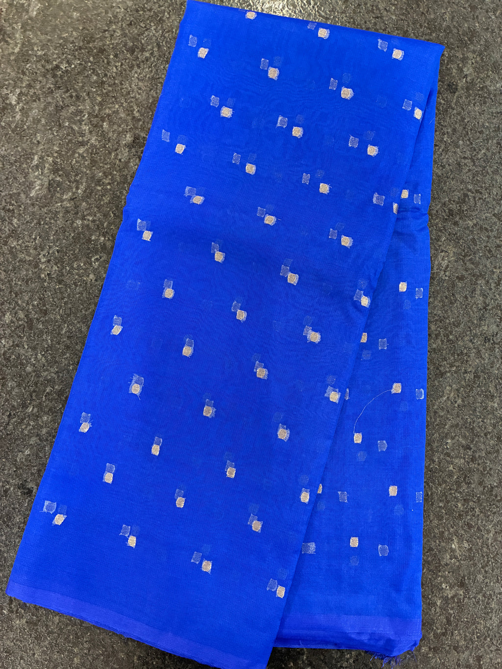 So elegant simple organza saree - Royal Blue