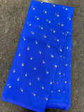 So elegant simple organza saree - Royal Blue