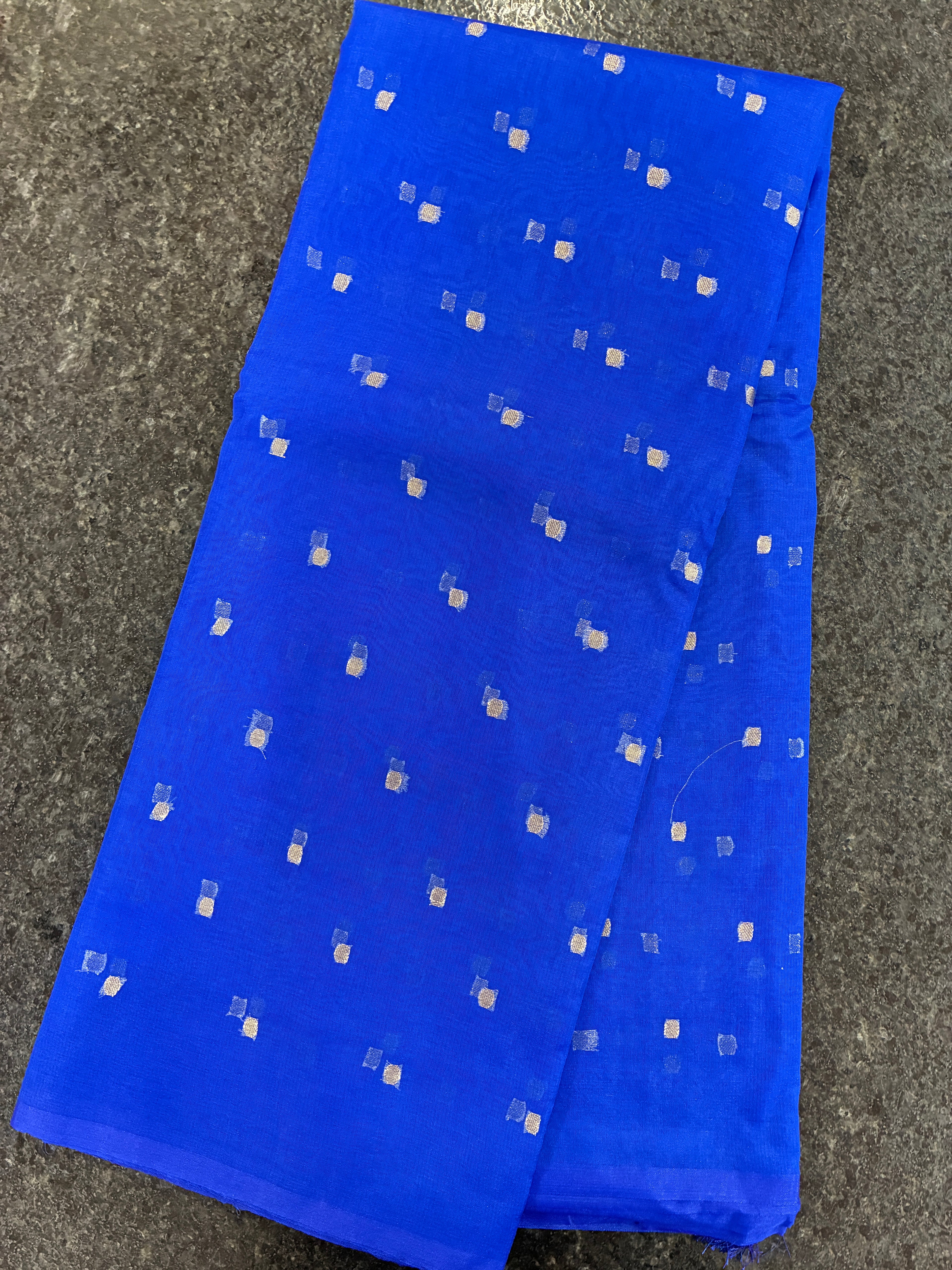 So elegant simple organza saree - Royal Blue