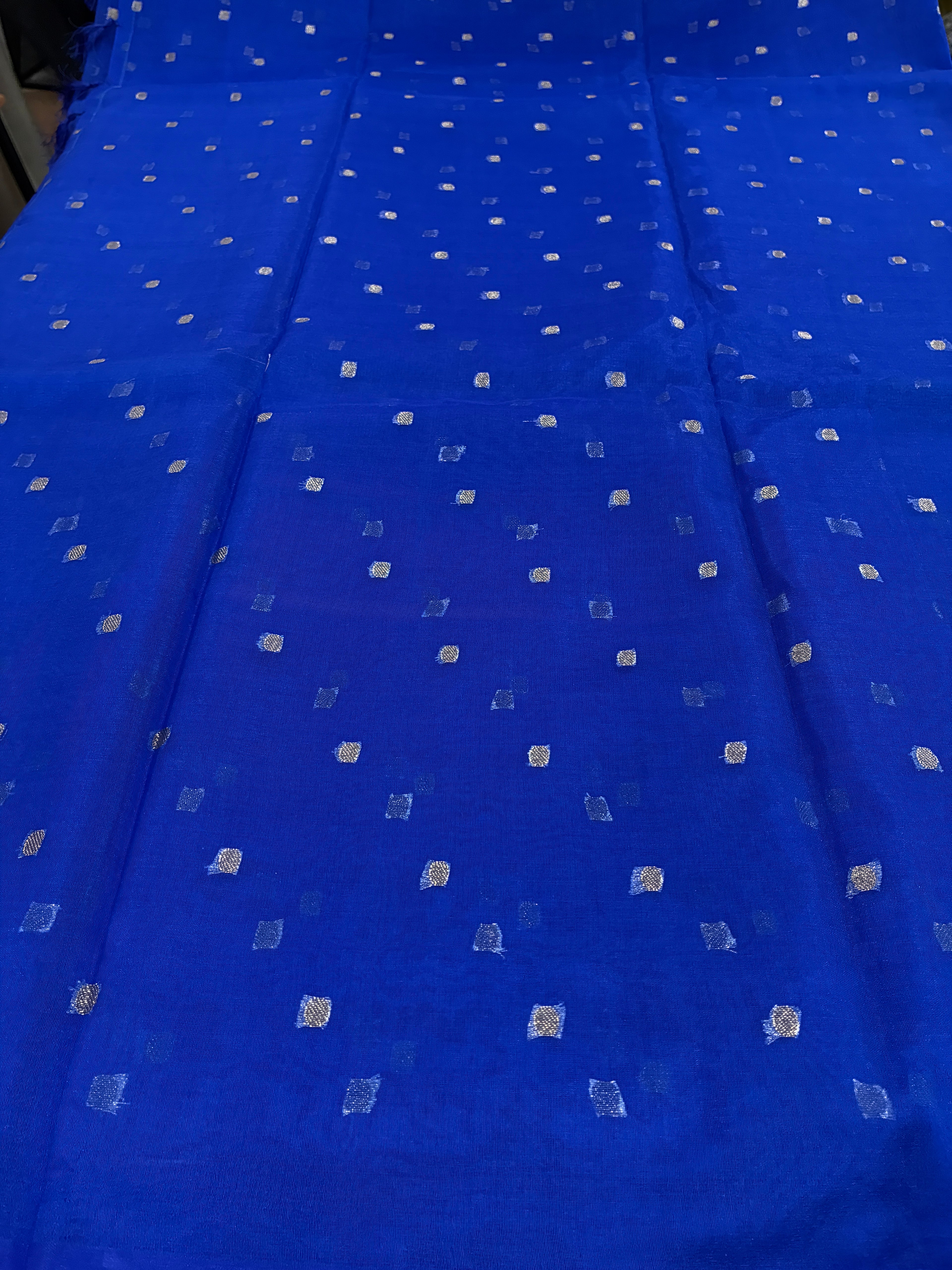 So elegant simple organza saree - Royal Blue