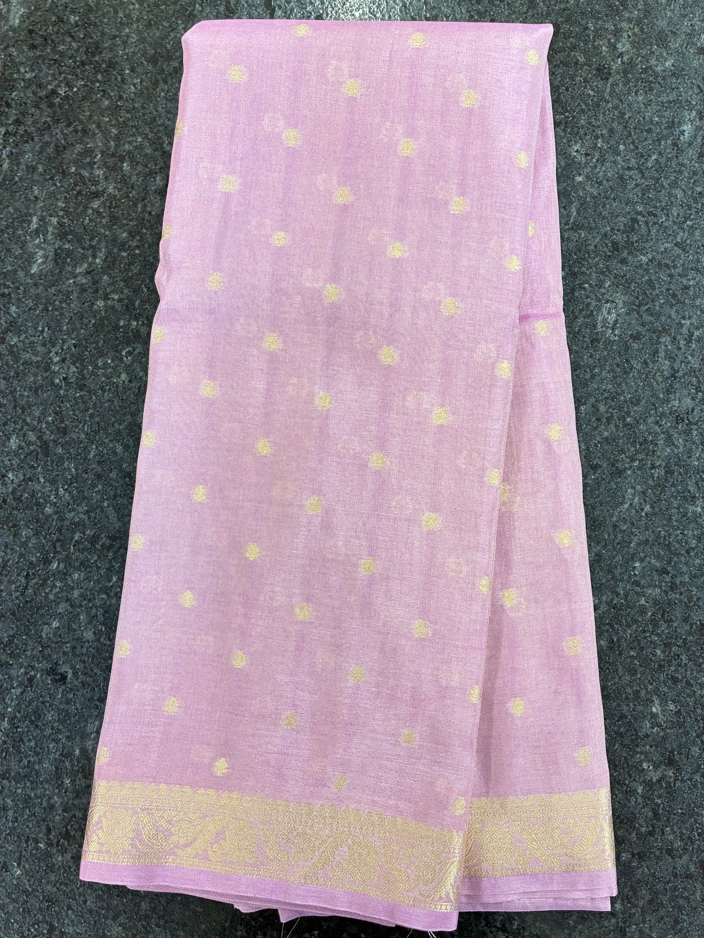 Tissue Silk woven traditional Banarasi saree - Light Purple Lavender