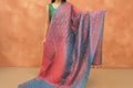 So elegant Tissue Saree - Dual Shade Metallic Copper and green