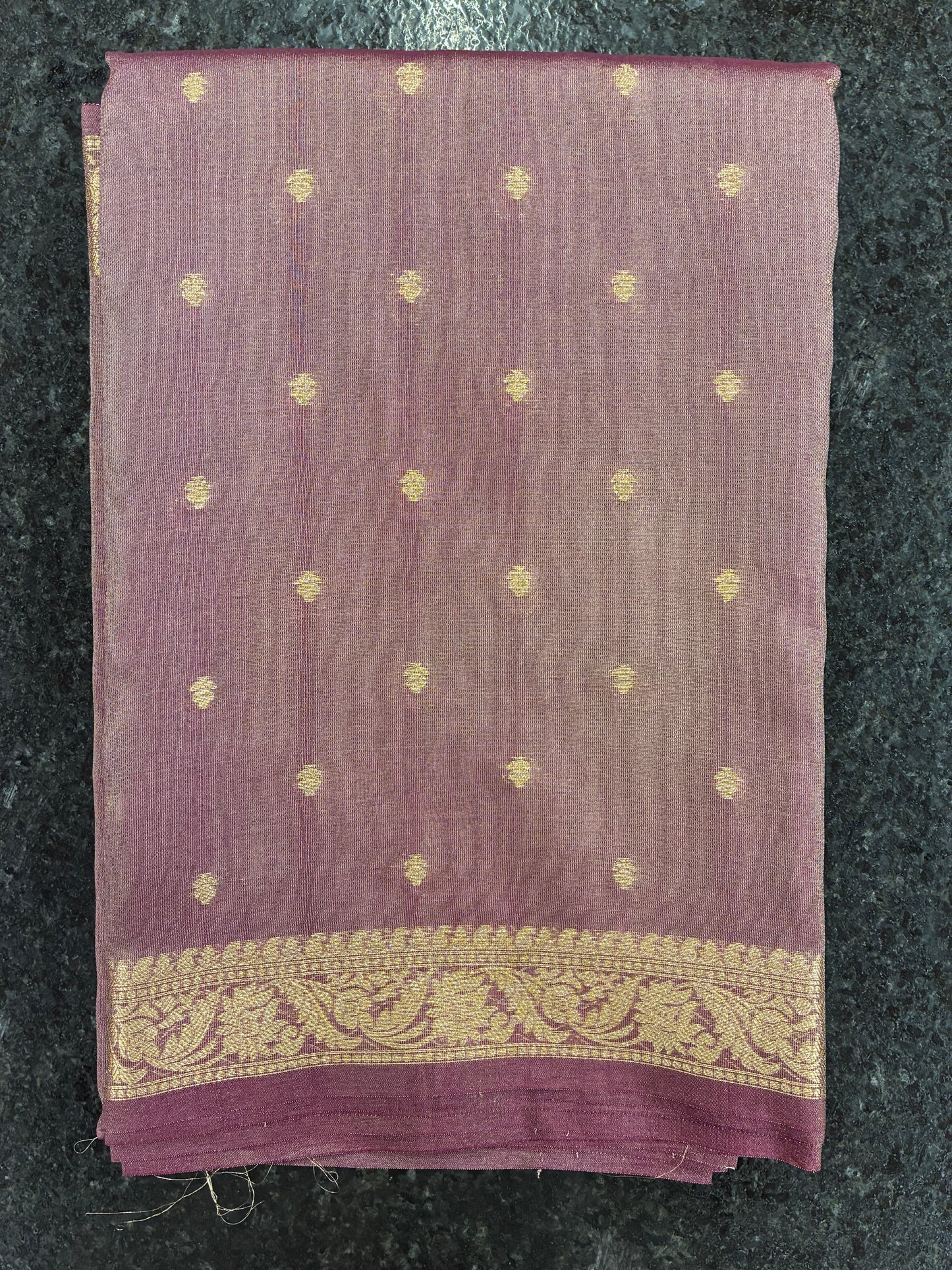 Tissue Silk woven traditional Banarasi saree - Copper brown