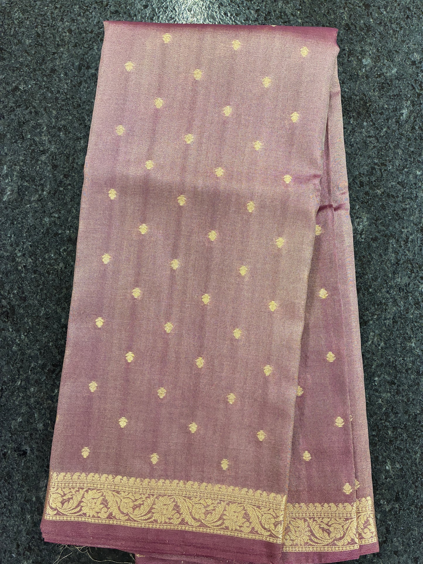 Tissue Silk woven traditional Banarasi saree - Copper brown